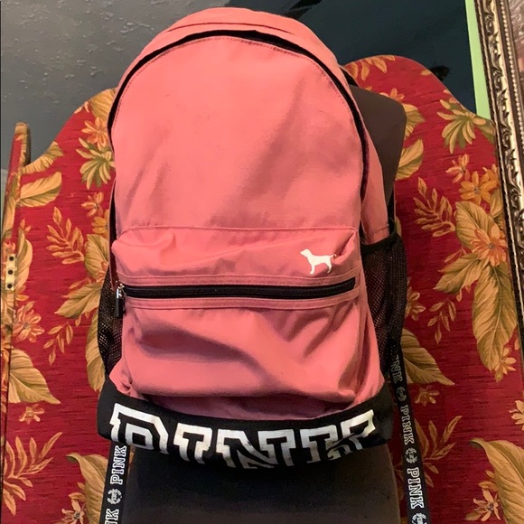 PINK Victoria's Secret Handbags - Pink back pack with large logo on bottom.